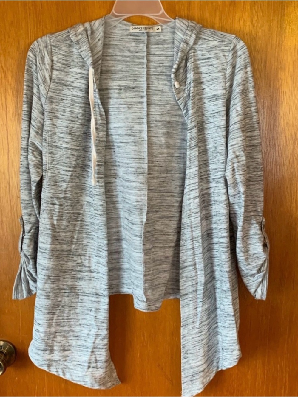 Chance or Fate Light Heather Gray Open Front Cardigan